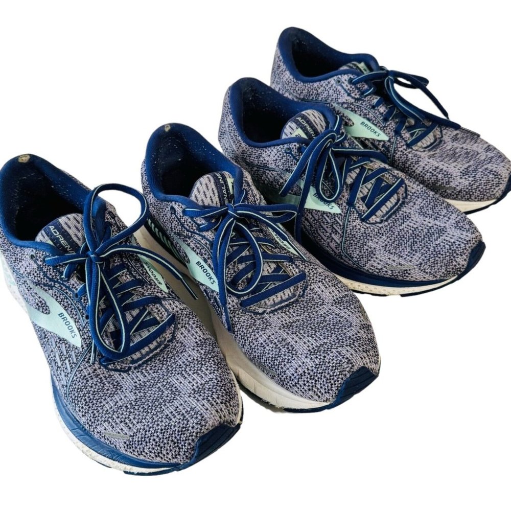 Brooks Womens 8 Adrenaline GTS 21 1203291B586 Purple Running Shoes Lot Of‎ 2